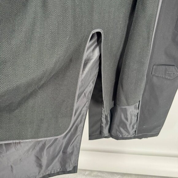Millennium Collection Black Trench Coat Mens Size 44L Long Professional Outerwea - Picture 7 of 12